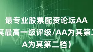 最专业股票配资论坛AAA为其最高一级评级/AA为其第二档）