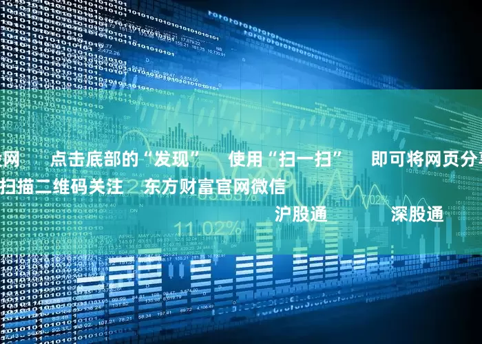 专业配资炒股网      点击底部的“发现”     使用“扫一扫”     即可将网页分享至朋友圈                            扫描二维码关注    东方财富官网微信                                                                        沪股通             深股通            