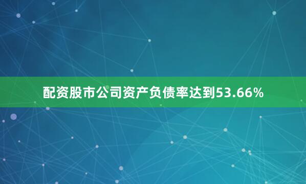 配资股市公司资产负债率达到53.66%